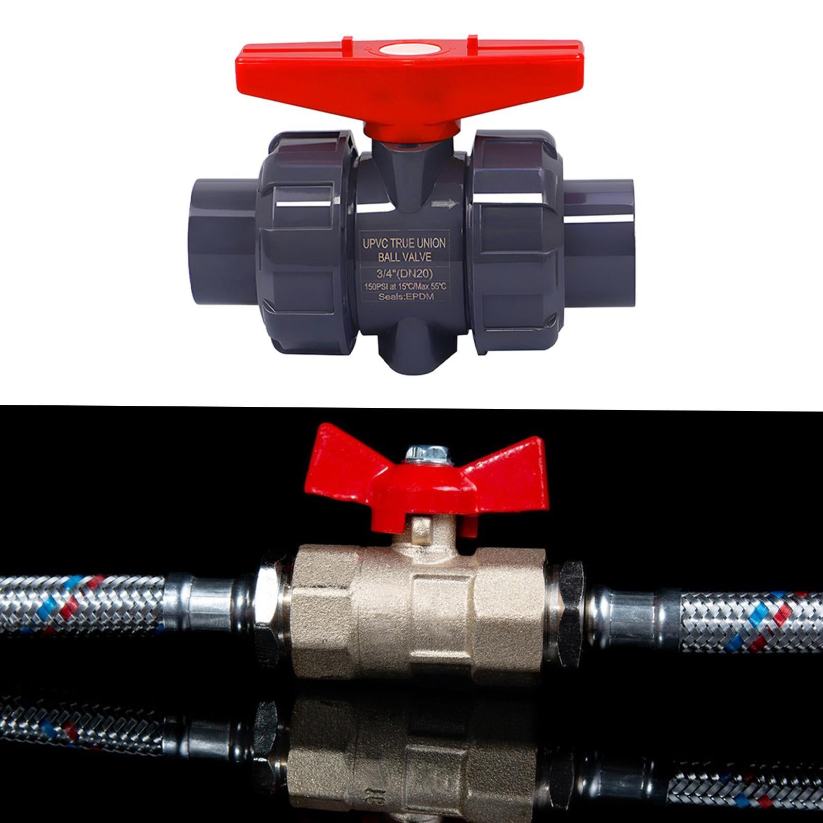 True Union Full Ball Valve 3/4 with Full Port for Pools Aquariums Tubs"