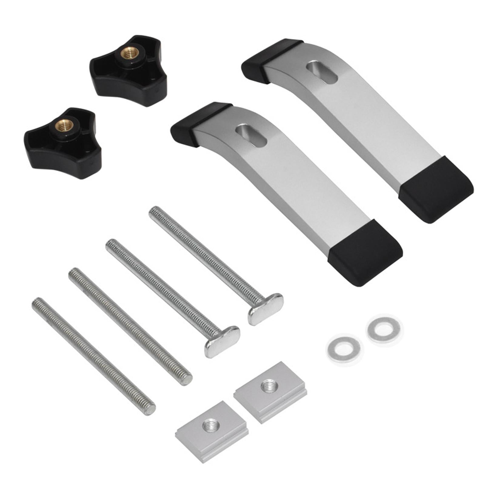T Tracks Hold Down Clamp with Bolt and Silder for CNC Woodworking DIY Jigs white