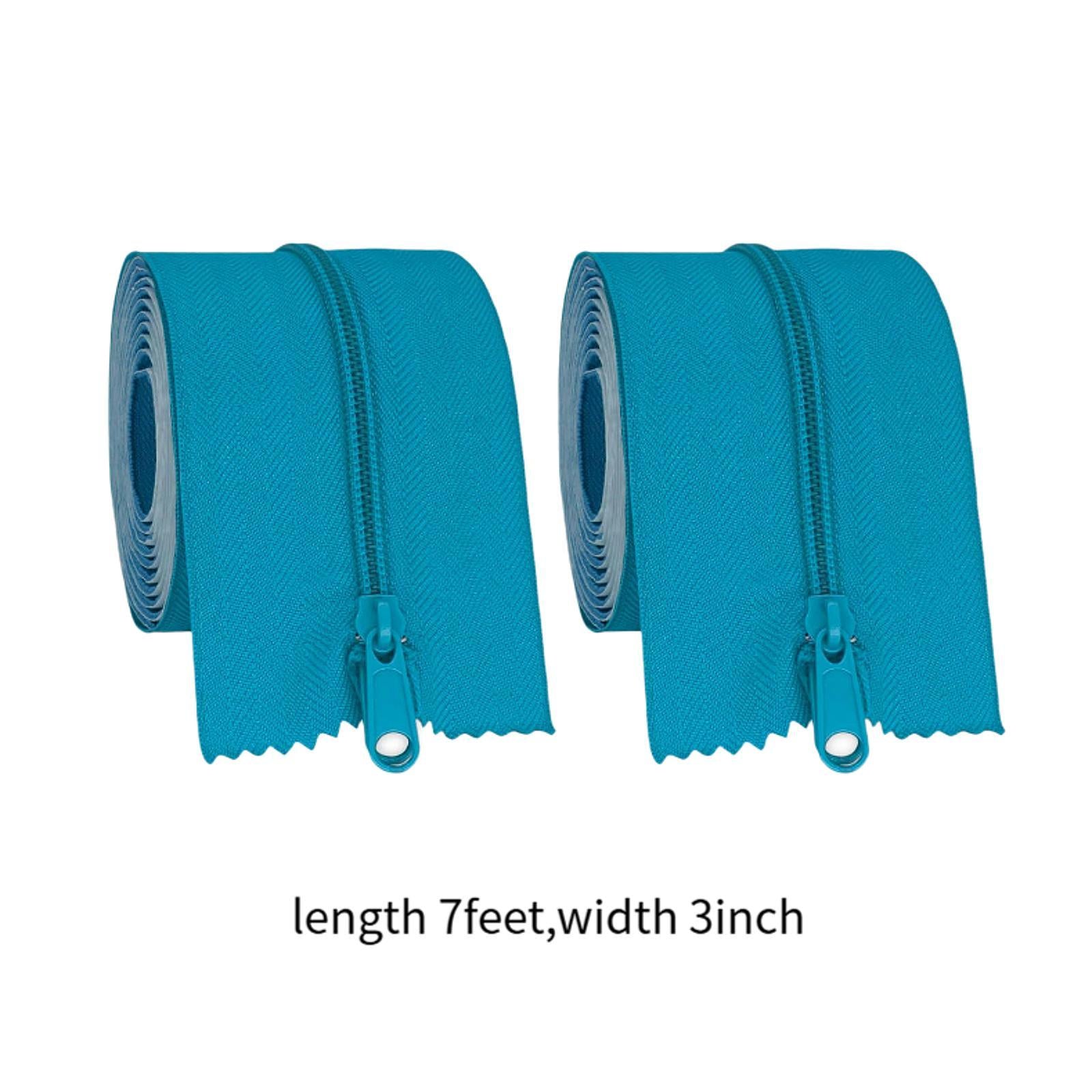 2 Roll Instant Door Zipper Replacement Self Adhesive for Screen Outdoor Tarp Blue