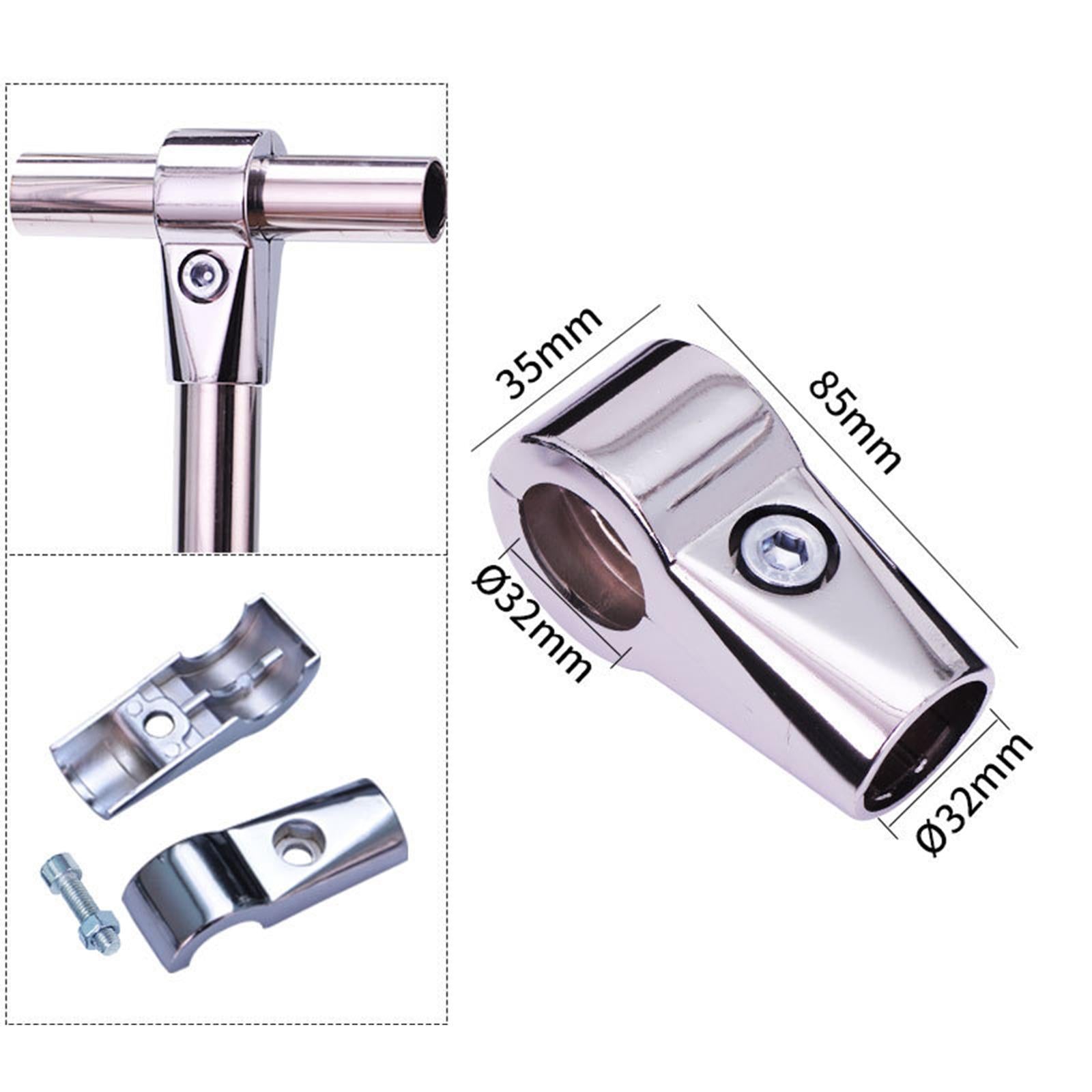 Tee Tube Pipe Connector Inner Dia 1.26 inch Coupling for Boat Scaffold Fence 3.5cmx8.5cm