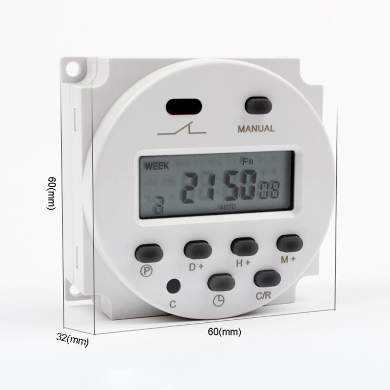 CN101A DC12V Microcomputer Time Switch Digital LCD Power Timer