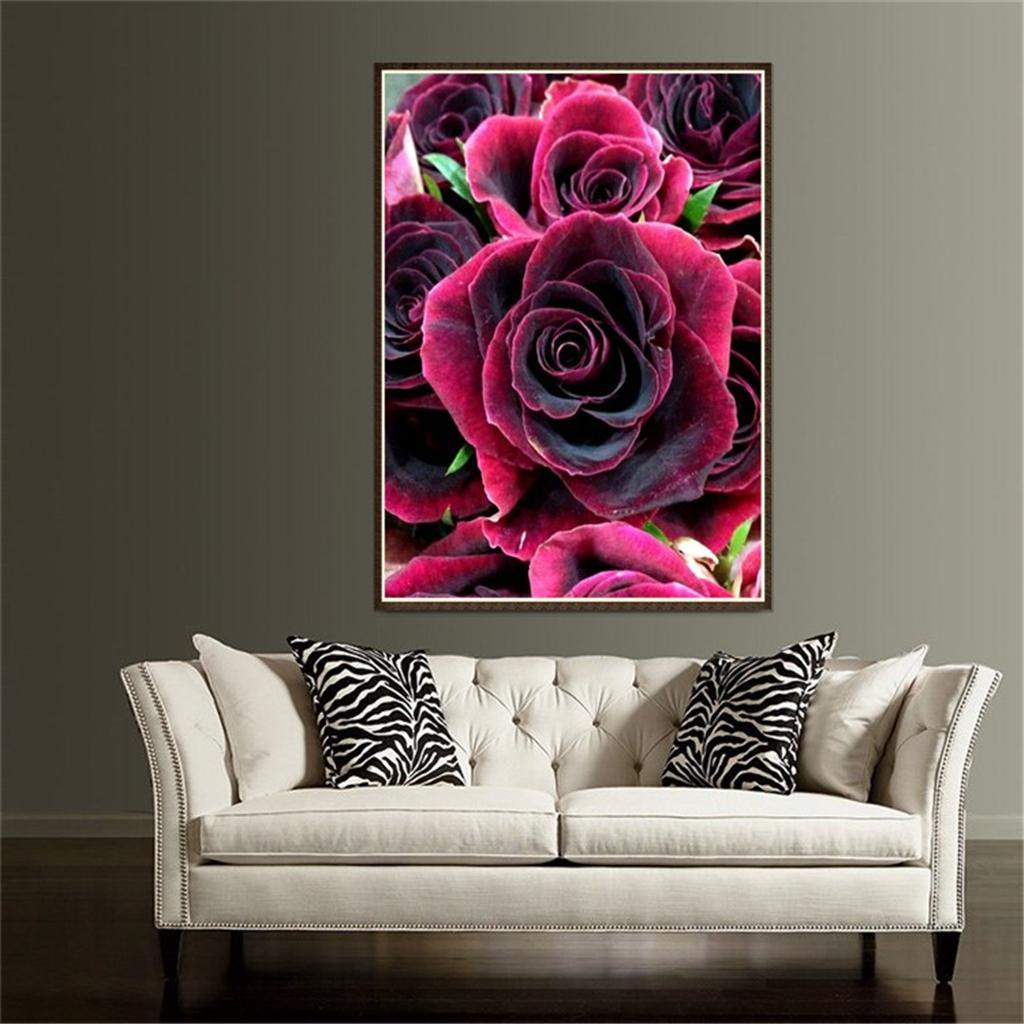 5D Diamond Painting Embroidery DIY Home Wall Decor Rose Flower (Full Drill)