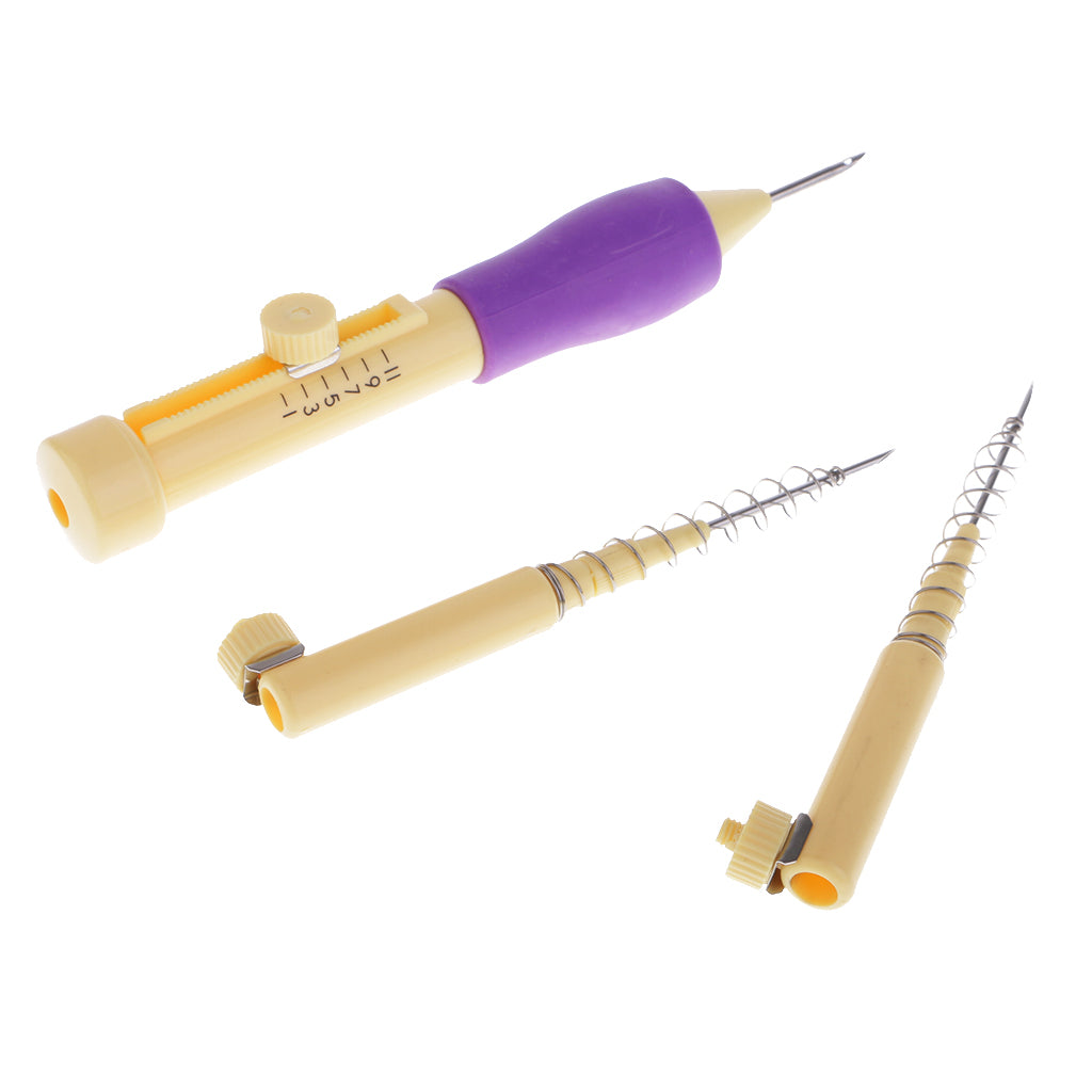 6Pcs/set Embroidery Needle Stitch Tool Set with 2 Spare Needles & Threaders
