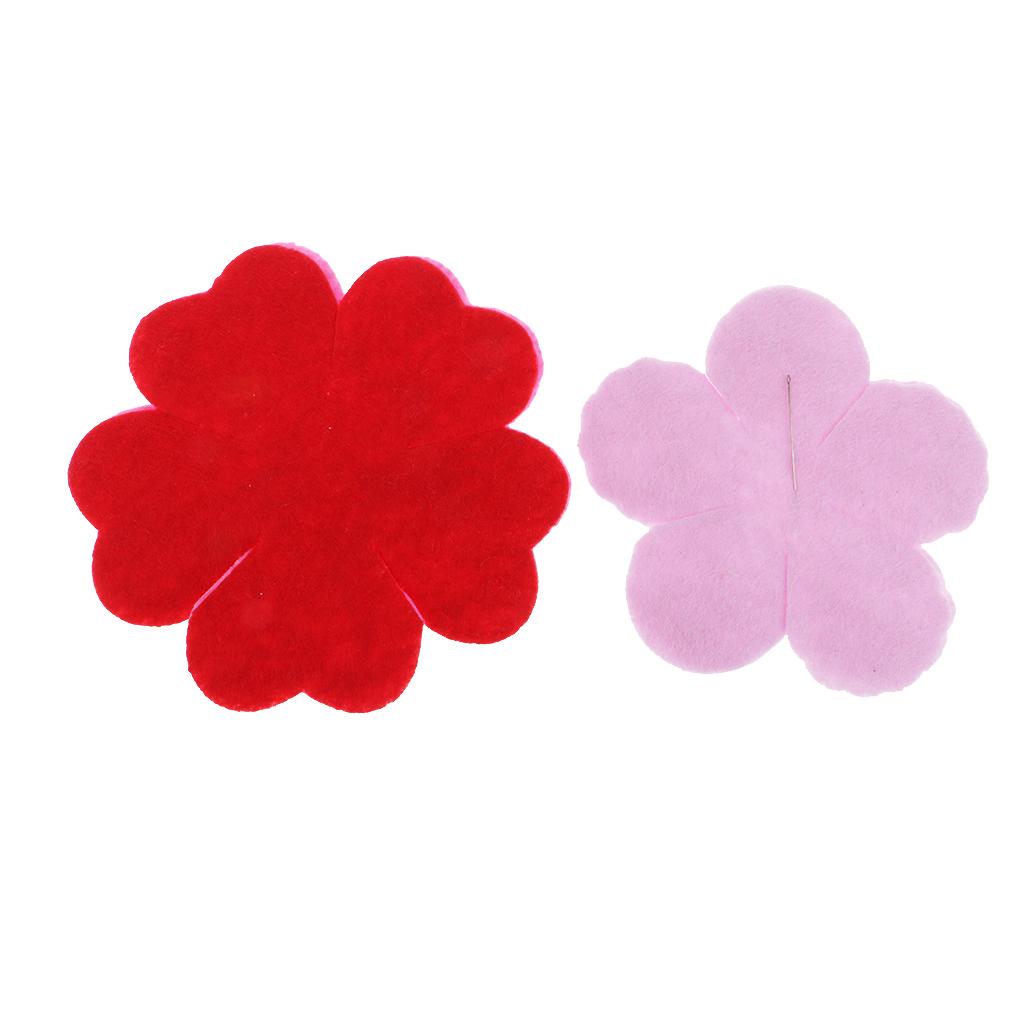 Mini Flower Pot Felting Kits Felt Fabric Sheets for Pink Rose DIY Package