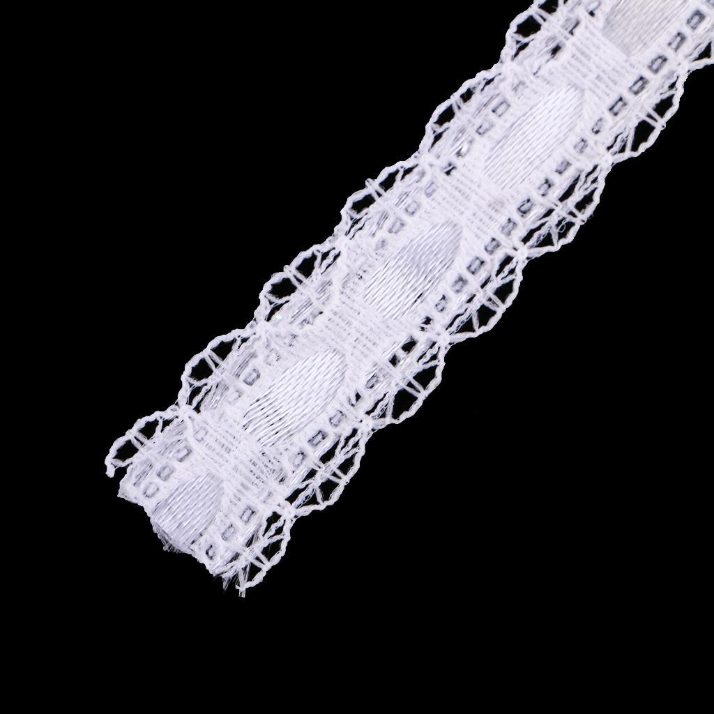 Vintage Lace Trim Printed Embroidery Lace Ribbon Sewing Craft White