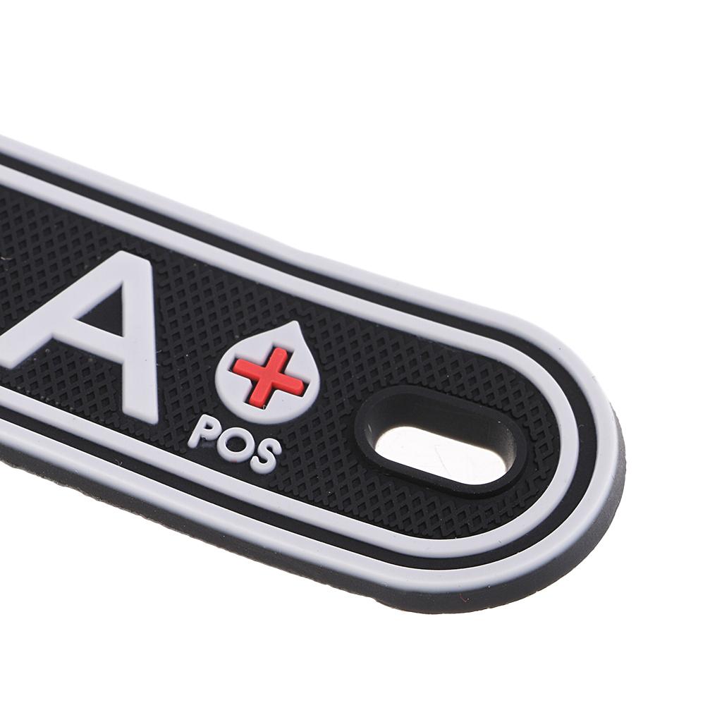 Luminous Blood Type Patches Sewing Applique Patches Black White Luminous A