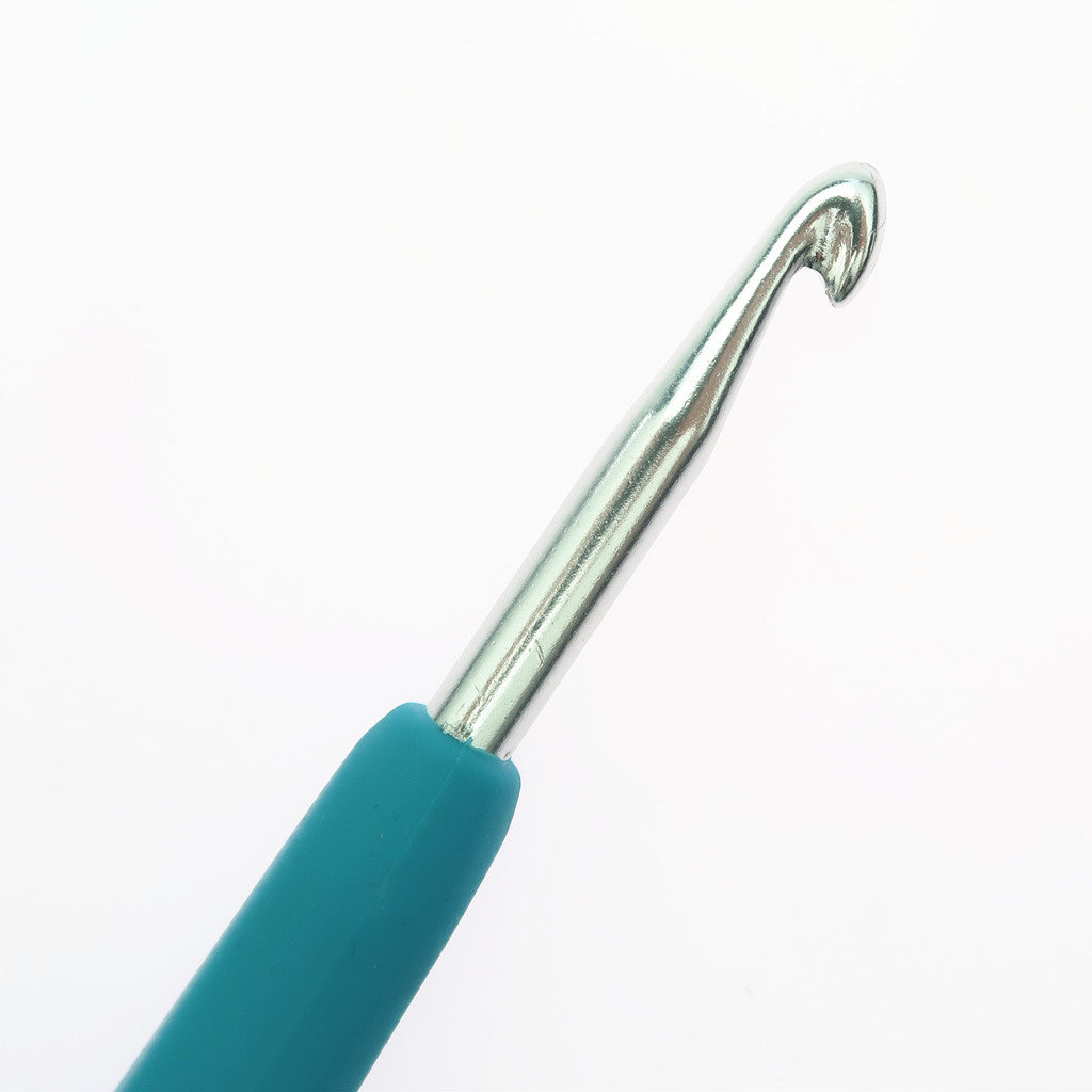 Aluminum Crochet Hook With Soft Grip Handles Knitting Weaving Needles 5.0mm