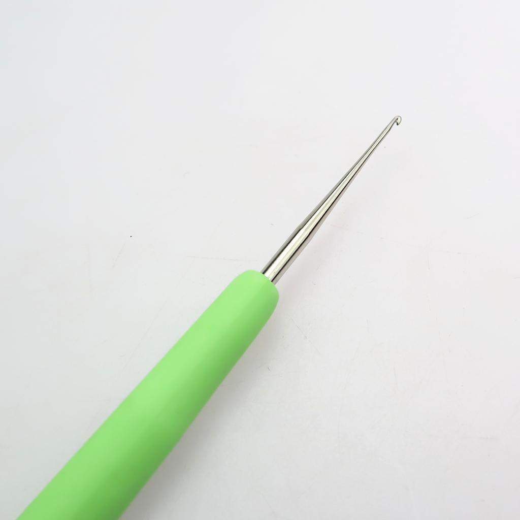 Soft Plastic Grip Handle Metal Crochet Hook for Hand Sewing Arts Tool 0.75mm