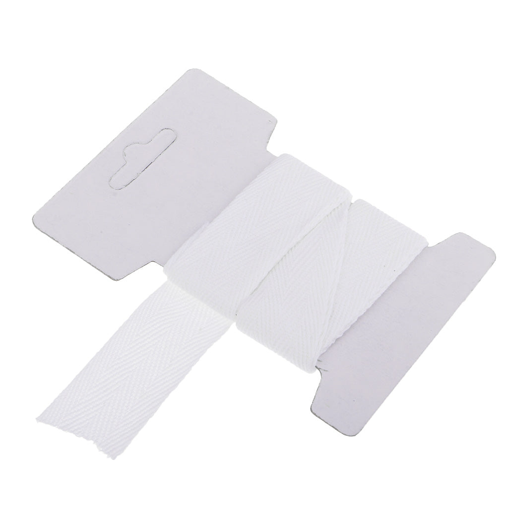 1.2M Sewing Cotton Binding Tape Bias Webbing Strap Ribbon Craft 25mm White