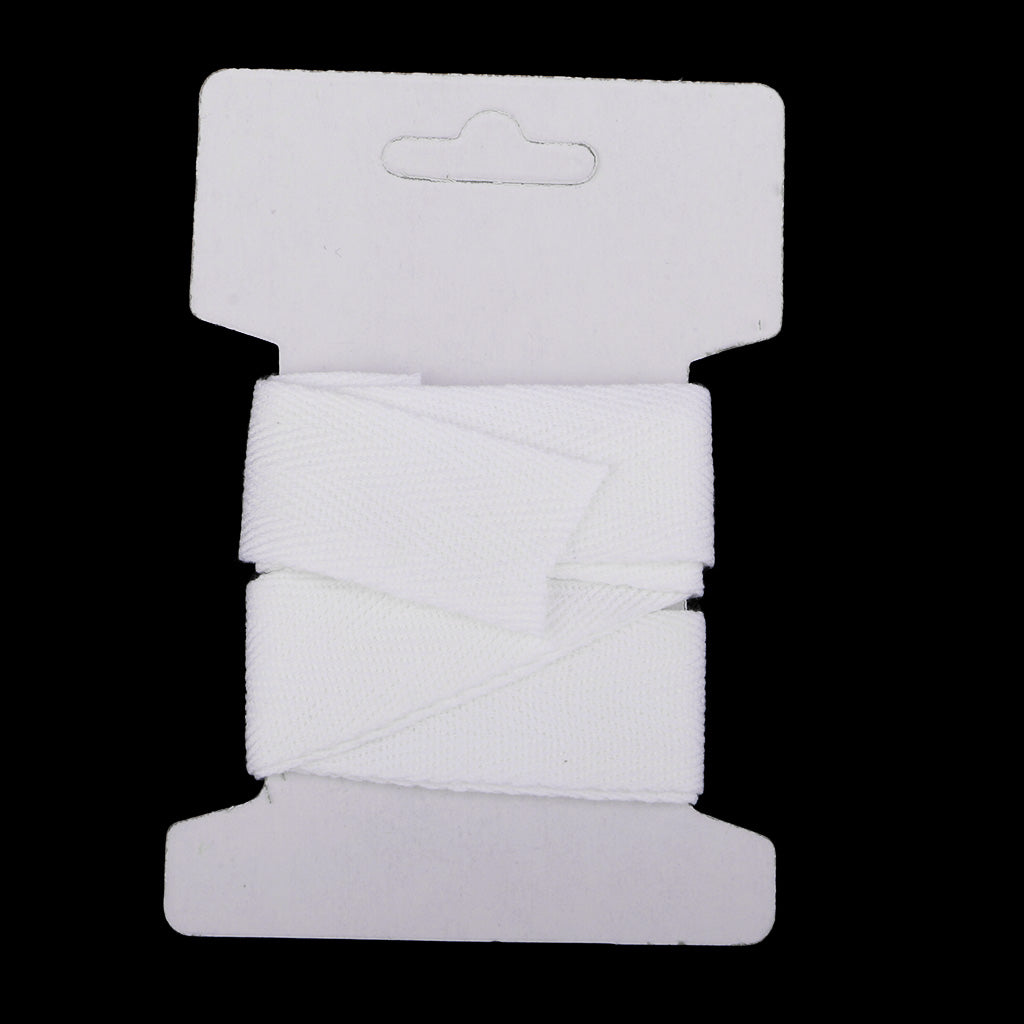 1.2M Sewing Cotton Binding Tape Bias Webbing Strap Ribbon Craft 25mm White