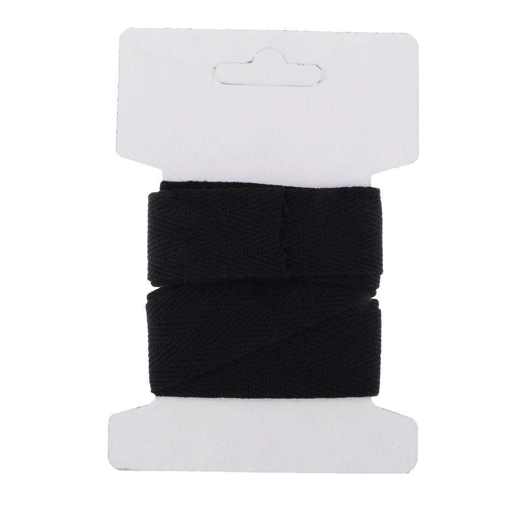 1.2M Sewing Cotton Binding Tape Bias Webbing Strap Ribbon Craft 25mm Black