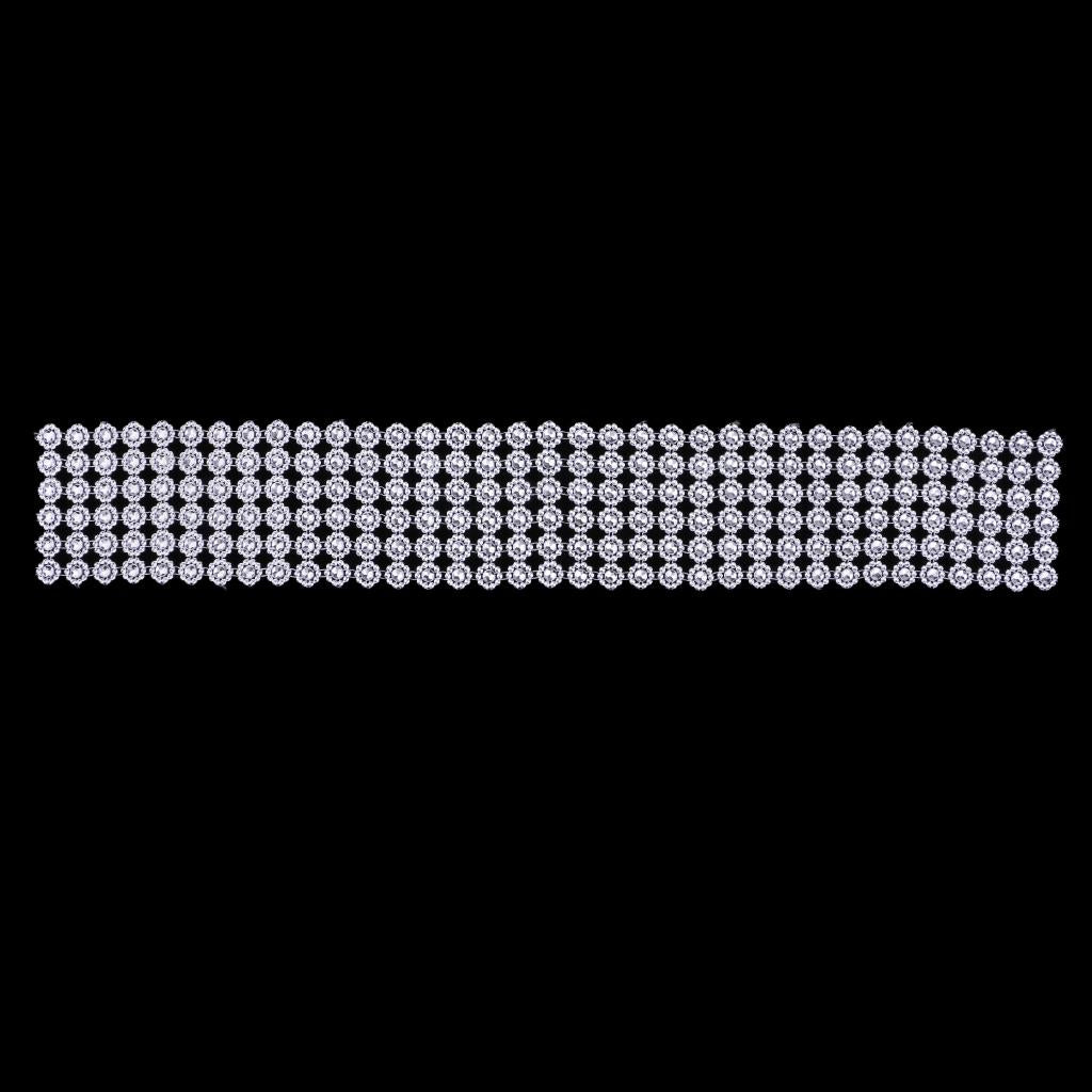 1 Yards SunFlower Rhinestone Chain Ribbon Trim Sewing Decor Applique Silver