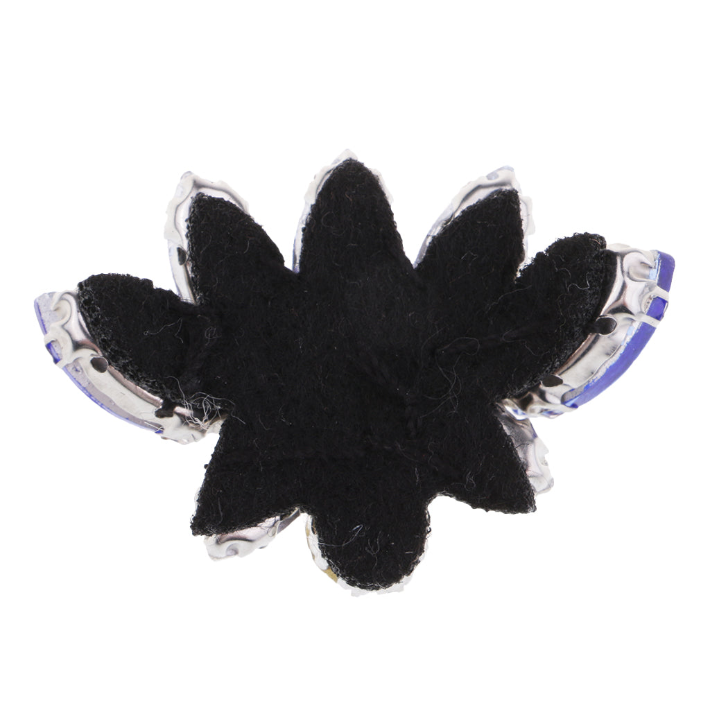 Buttterfly Glass Rhinestone Beaded Patch Applique for Clothing Sewing Blue