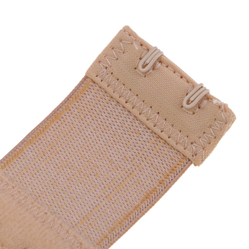 Adjustable Elastic Bra Extender 2 Hook Bra Extension Women Clothing Brown