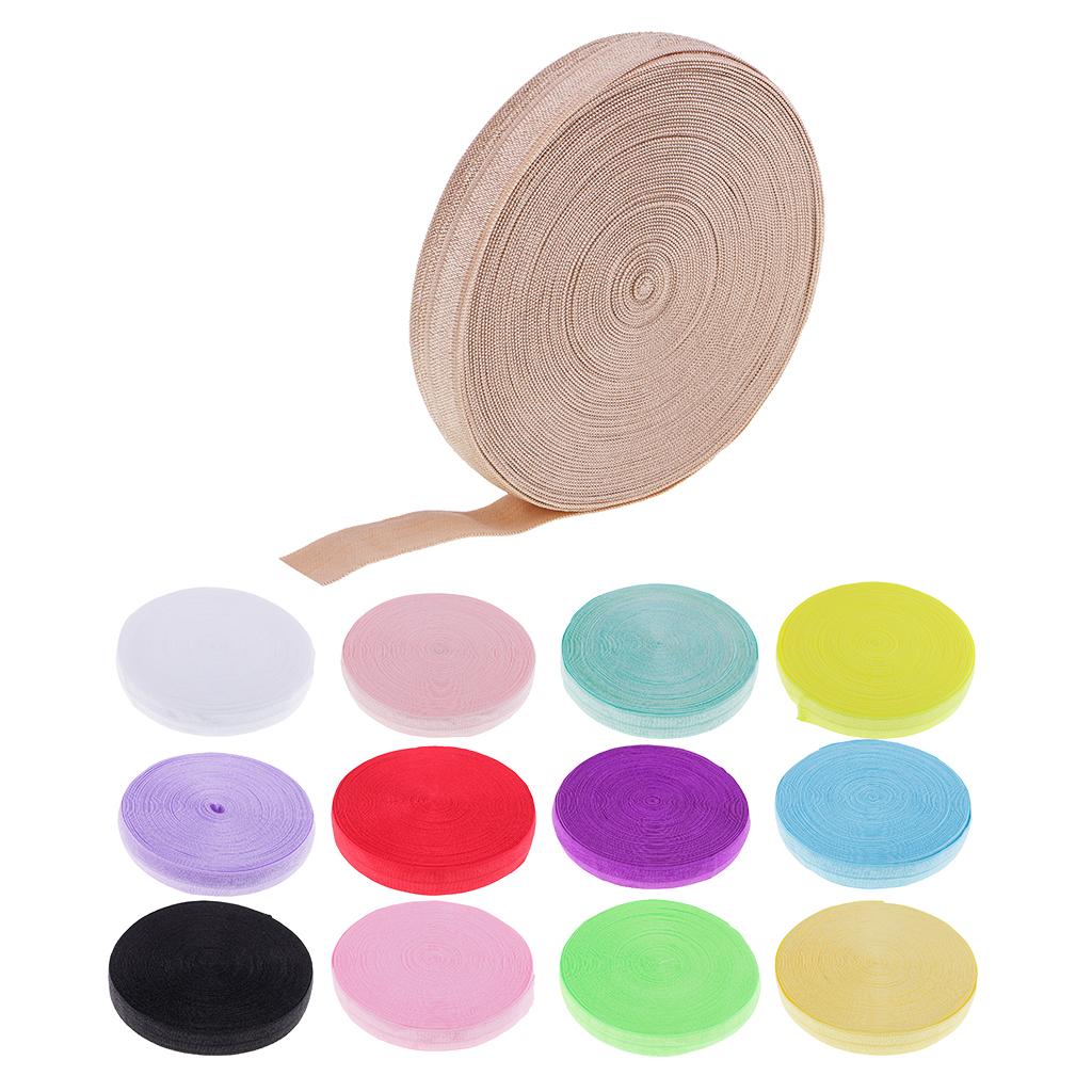 10 Meters Cotton Elastic Band Sewing Trims 15mm Width Black