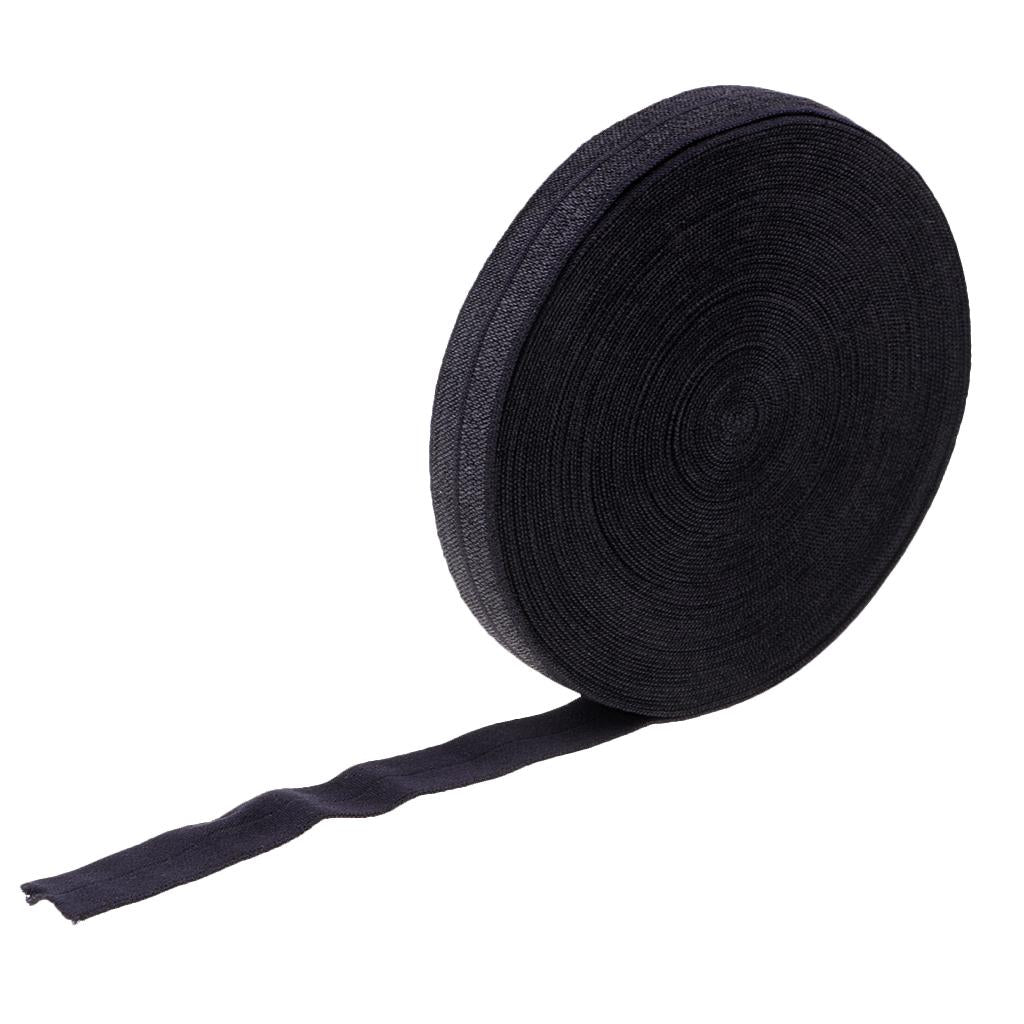 10 Meters Cotton Elastic Band Sewing Trims 15mm Width Black