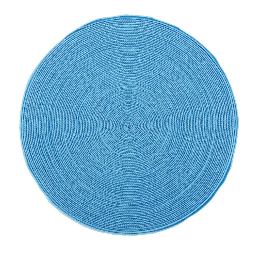 10 Meters Cotton Elastic Band Sewing Trims 15mm Width Lake Blue