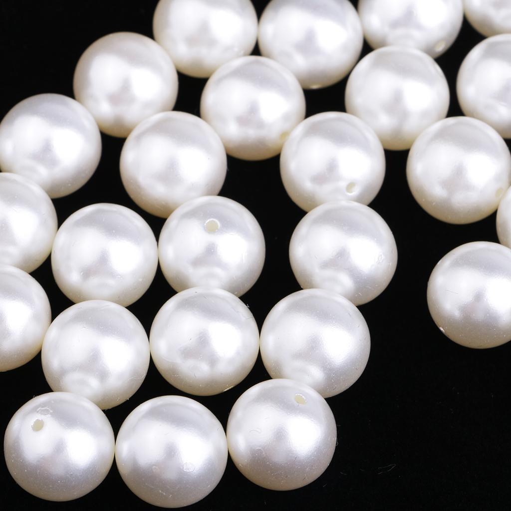 Pearls Rivets Studs for DIY Leather Bag Shoes Clothes Decor 12mm 40 Sets