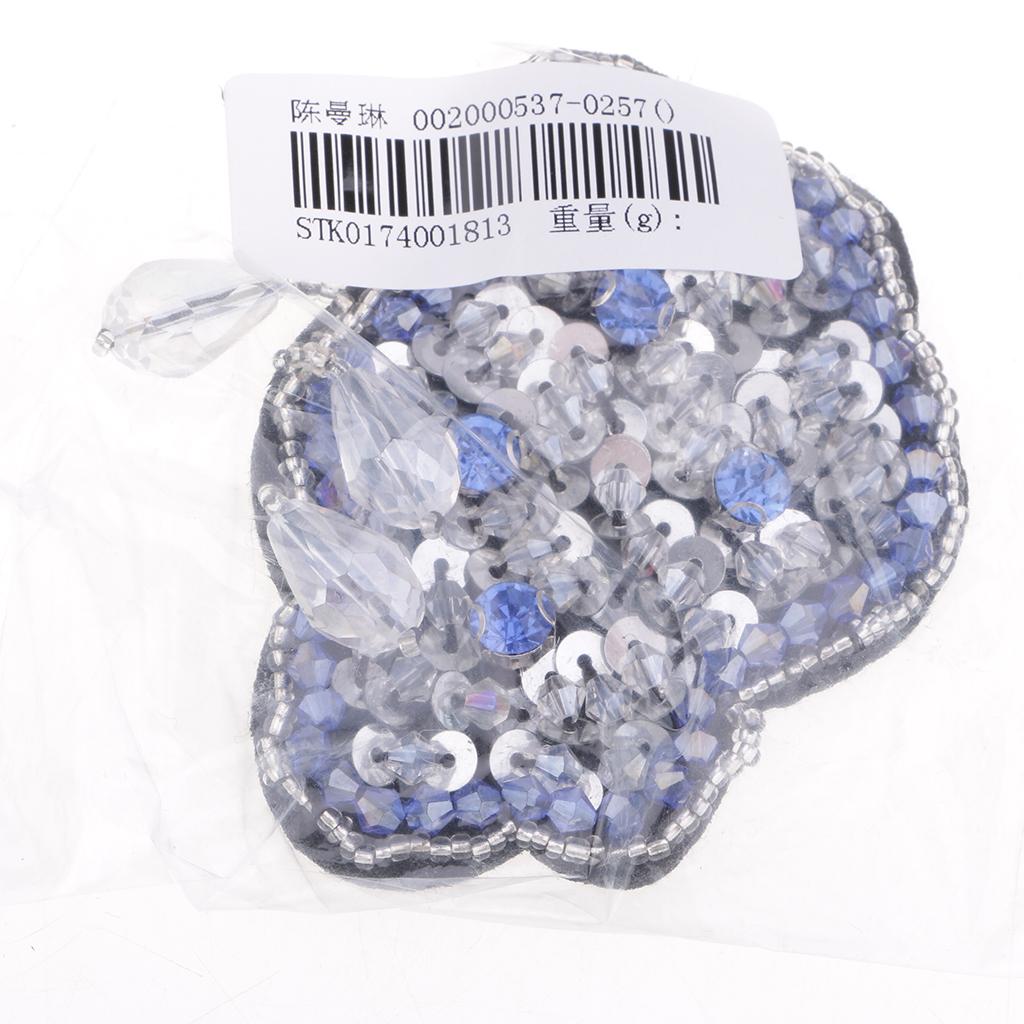 Clouds Glass Beaded Patches Sequins Decorative Applique Patch for Clothes