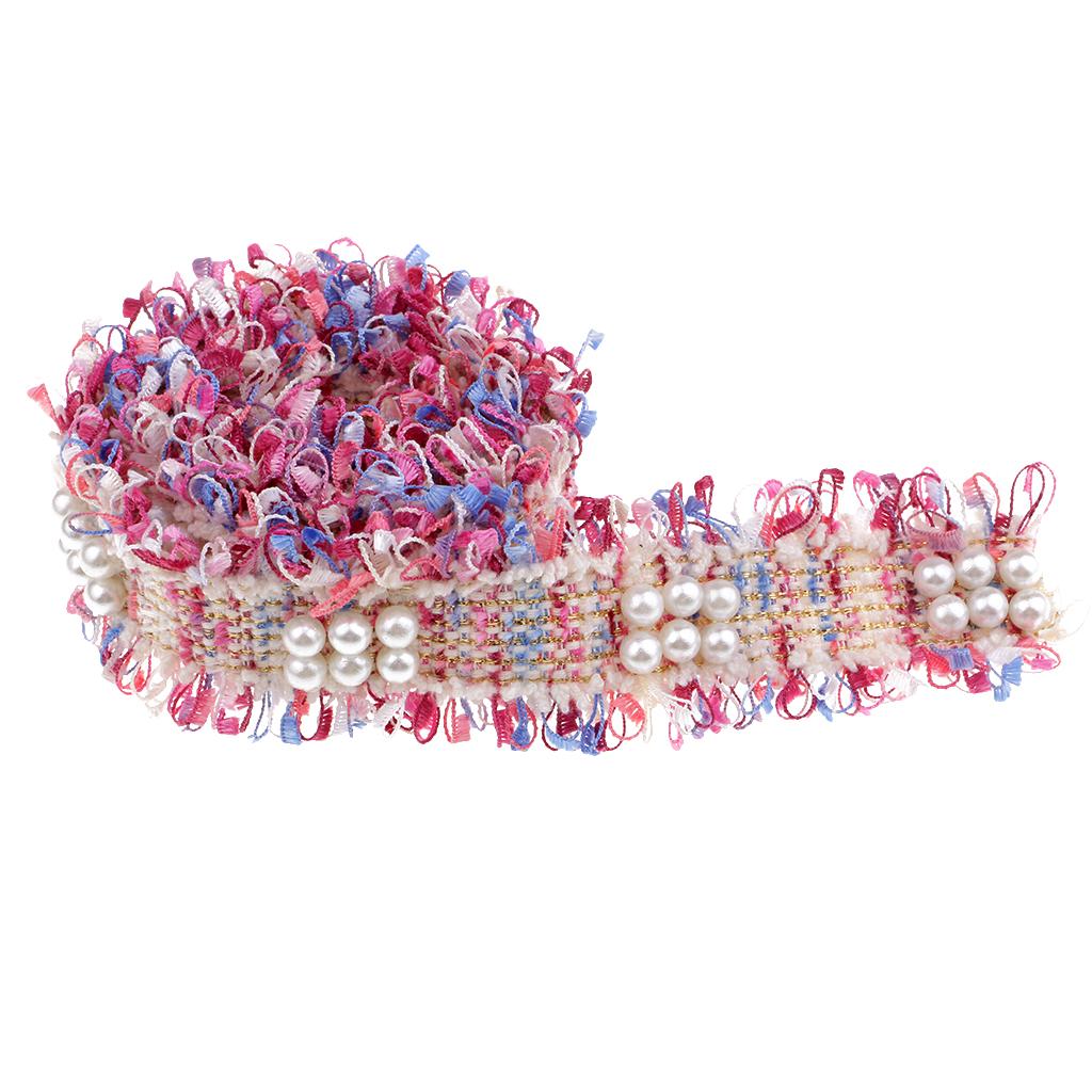 1 Yard Vintage Lace Ribbon Trim for Wedding Bridal Sewing Craft Pink Purple