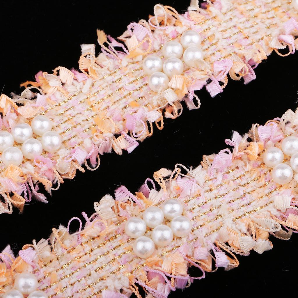 1 Yard Vintage Lace Ribbon Trim for Wedding Bridal Sewing Craft Pink Orange