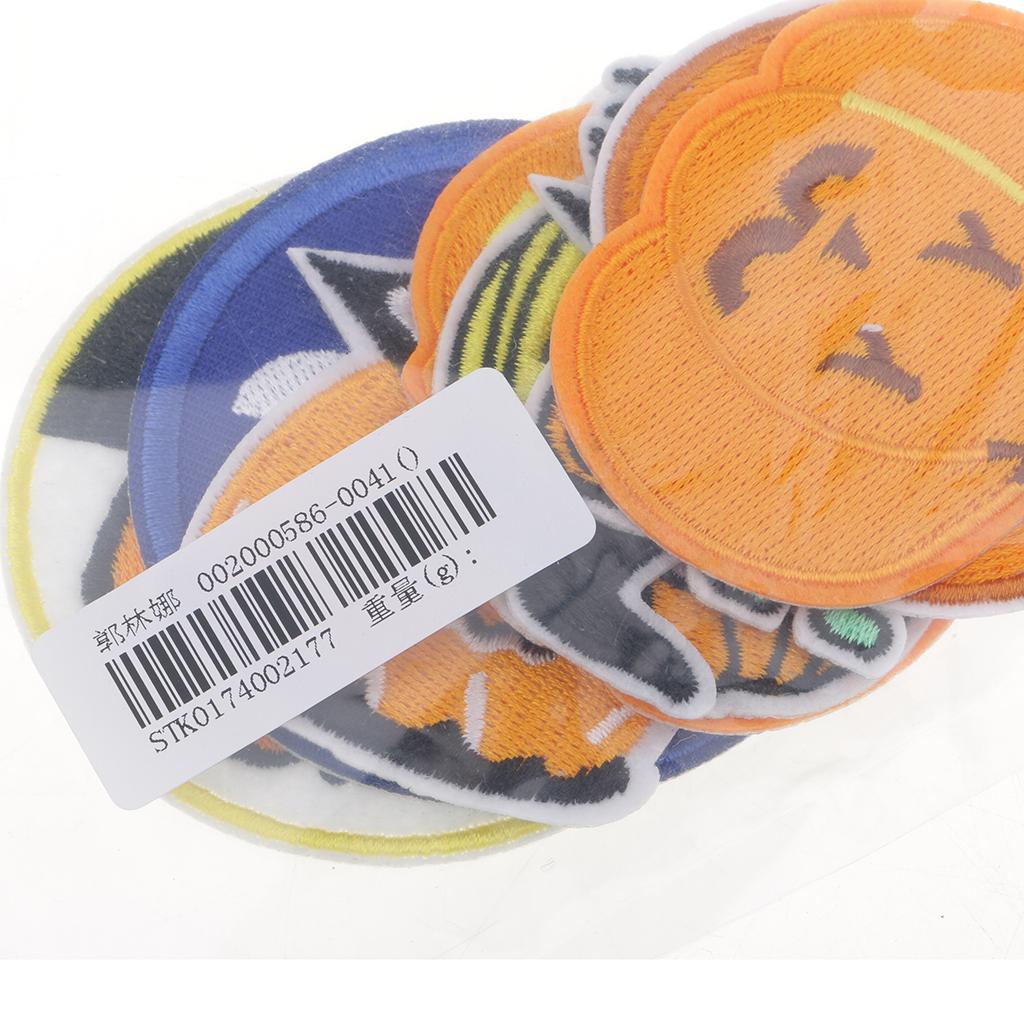 10pcs Cute Halloween Appliques Embroidery Sew Iron on Patches DIY Decor