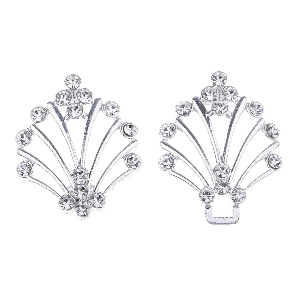 2 Set Vintage Style Rhinestone Crystal Wedding Buckle Dress Embellishments