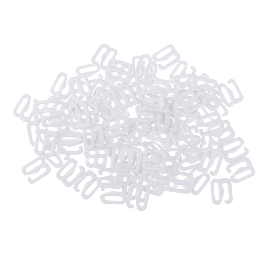 100Pcs Metal Bra Strap Adjuster Slider Hook 9 Lingerie Sewing Crafts 8mm