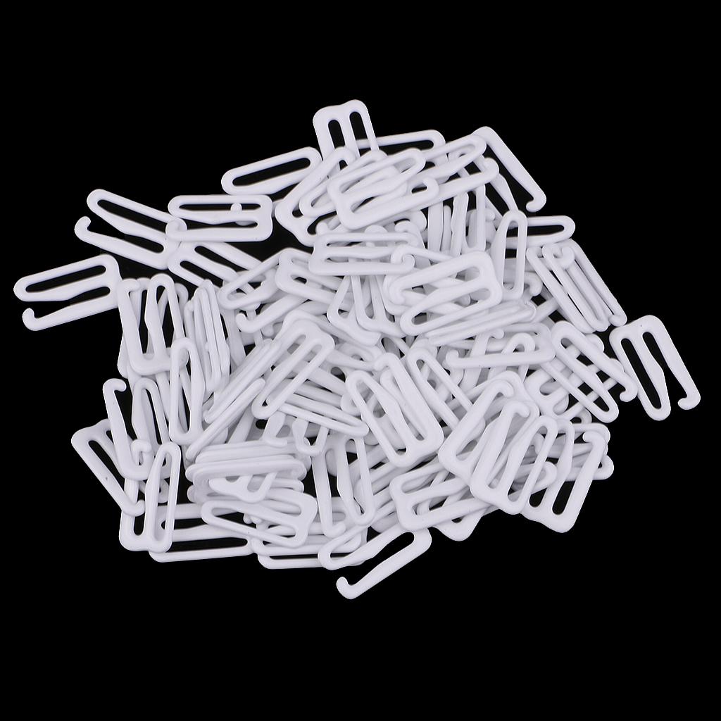 100Pcs Metal Bra Strap Adjuster Slider Hook 9 Lingerie Sewing Crafts 15mm