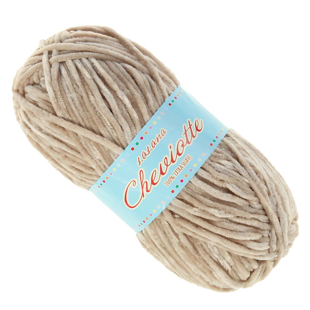 1 Piece Chenille Yarn Ball Hand Knitting Yarn for Scarf Sock Making #2633