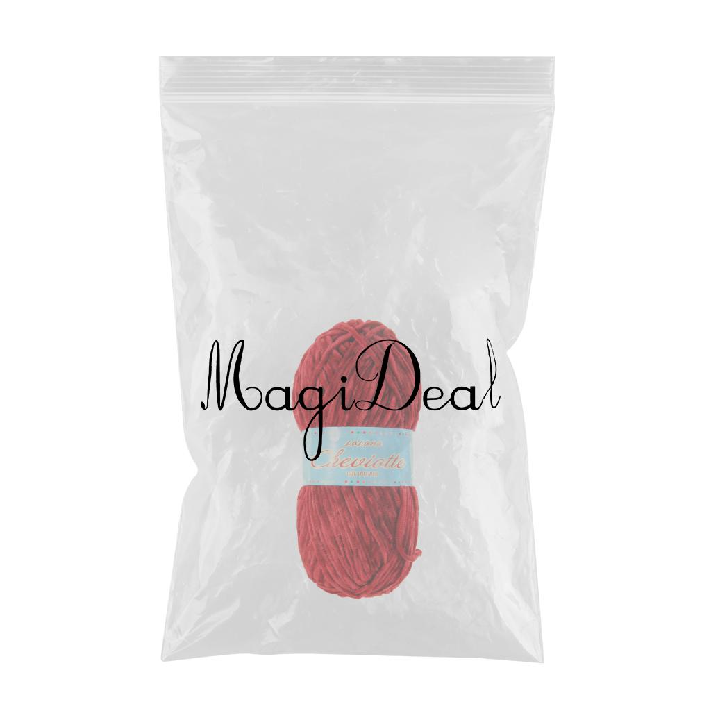 1 Piece Chenille Yarn Ball Hand Knitting Yarn for Scarf Sock Making #2634