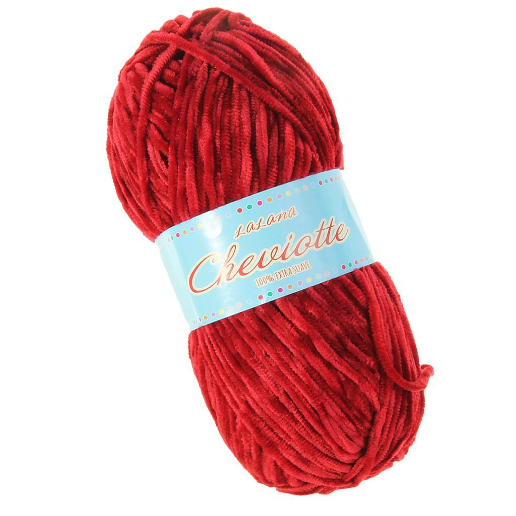 1 Piece Chenille Yarn Ball Hand Knitting Yarn for Scarf Sock Making #2634