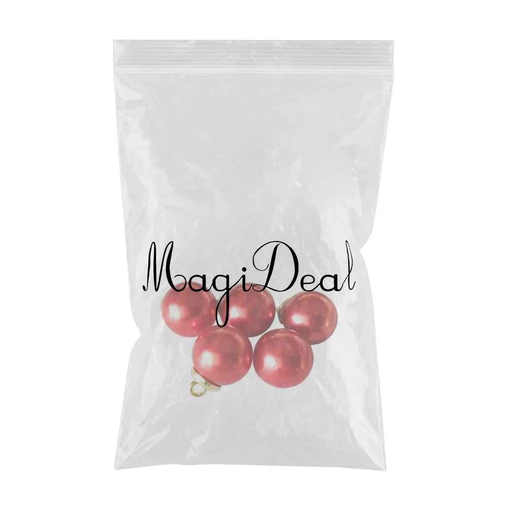 5Pcs 16mm Plastic Pearl Buttons Charms for Sewing Scrapbooking Crafts Red