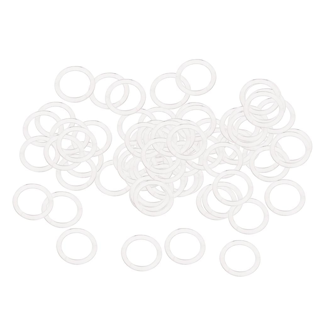 100pcs Nylon Lingerie Hardware Sewing Clip Hook Eye 15mm for Bra Strap Claer