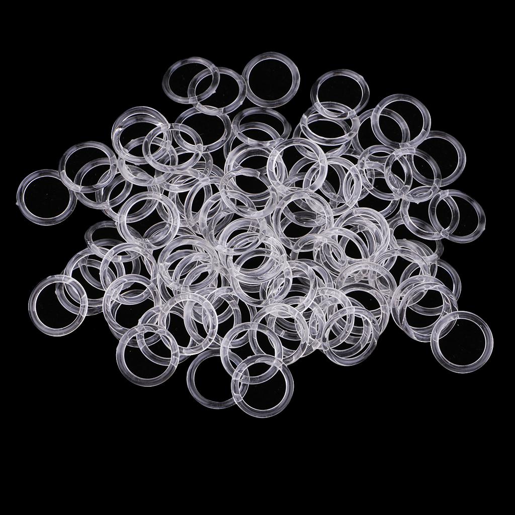 100pcs Nylon Lingerie Hardware Sewing Clip Hook Eye 15mm for Bra Strap Claer