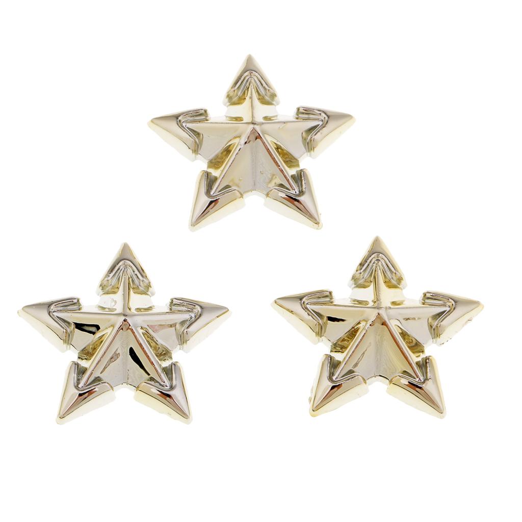 100 Sets Plastic Star Studs Rivets Snap Fasteners for Clothes Decor Gold