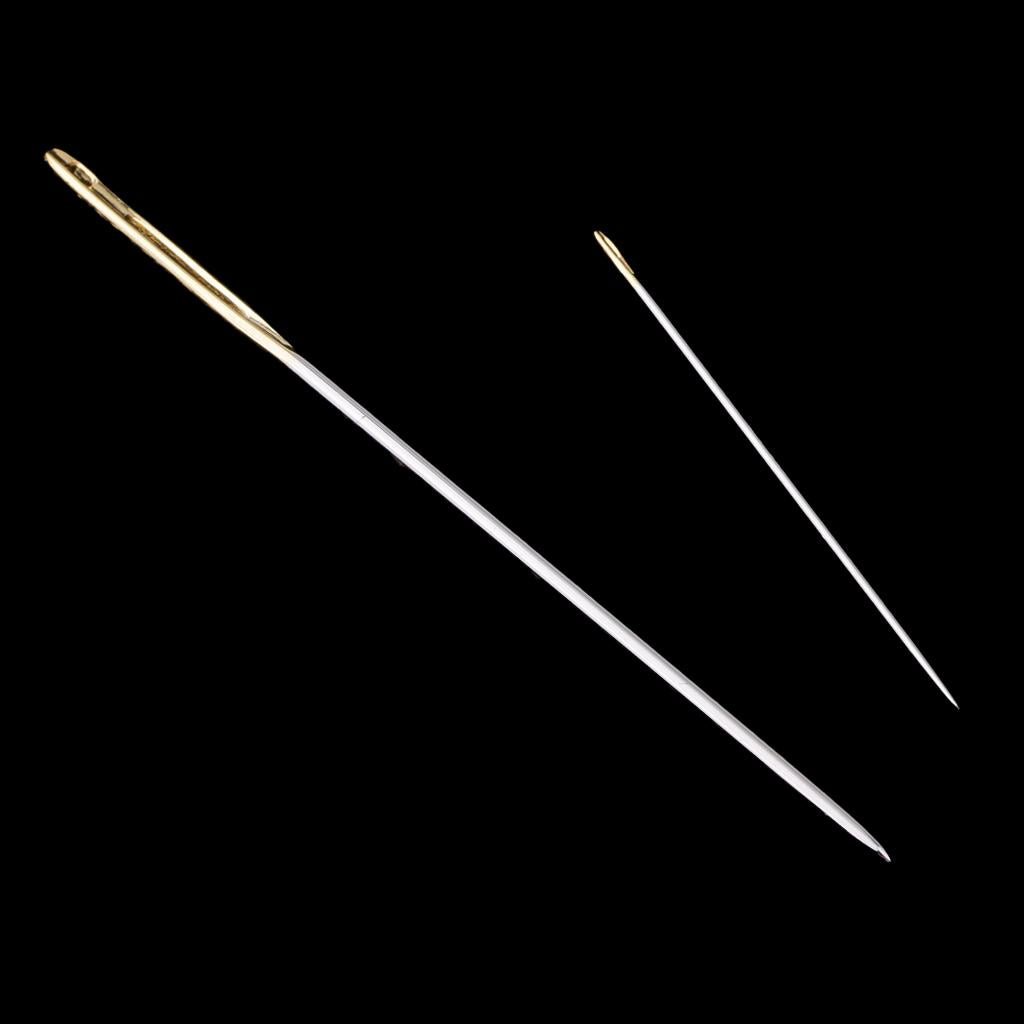 12Pcs/set Steel Hand Sewing Needles for Embroidery Cross Stitch Gold Eye