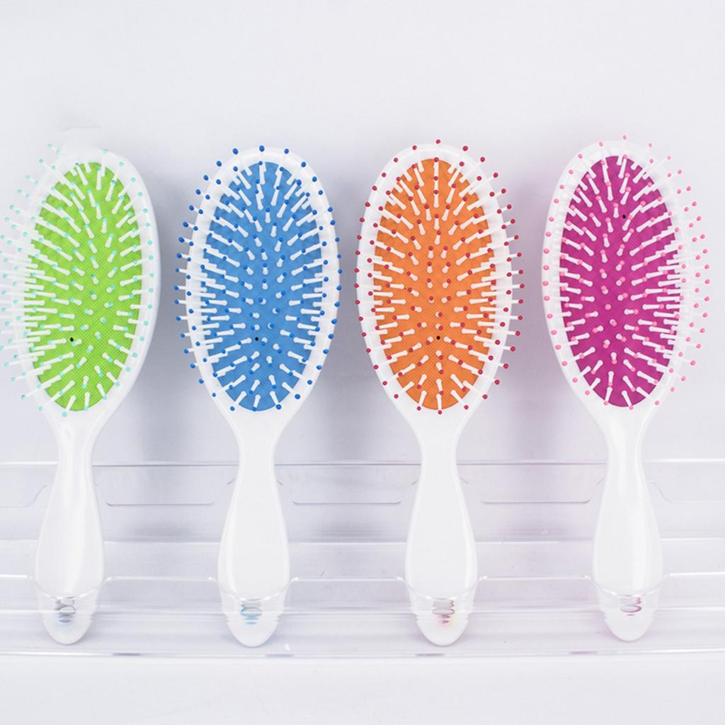 Fashion English Letter Hairbrush Round Hair Brush Straightener Comb Black