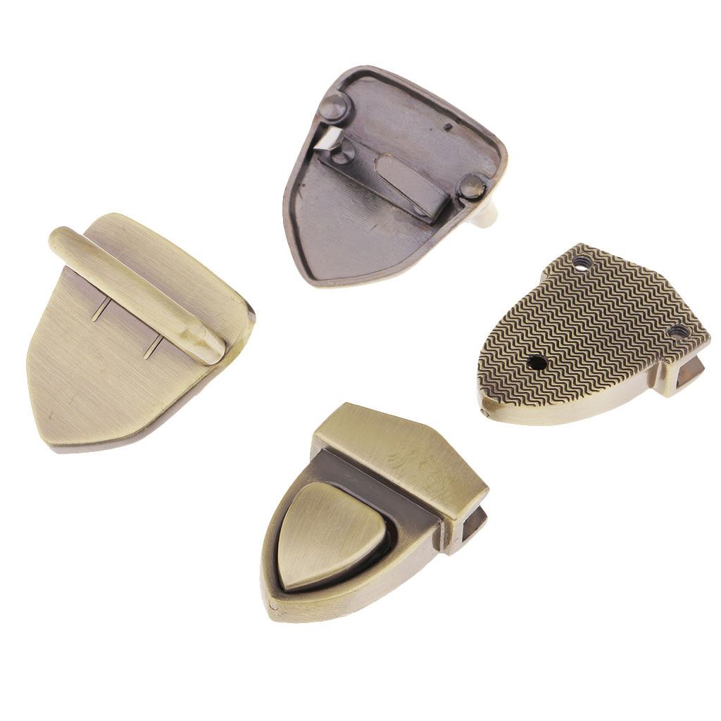 Bag Closure Catch Tuck Lock Clasp Fasteners for LeatherCraft Bronze Triangle