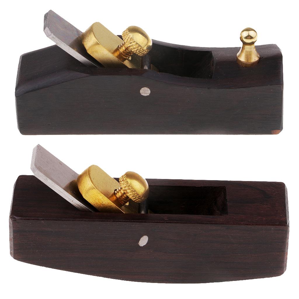 2pcs Leathercraft Wood Flat Curved Sole Skiver Plane Safety Skife Cutter
