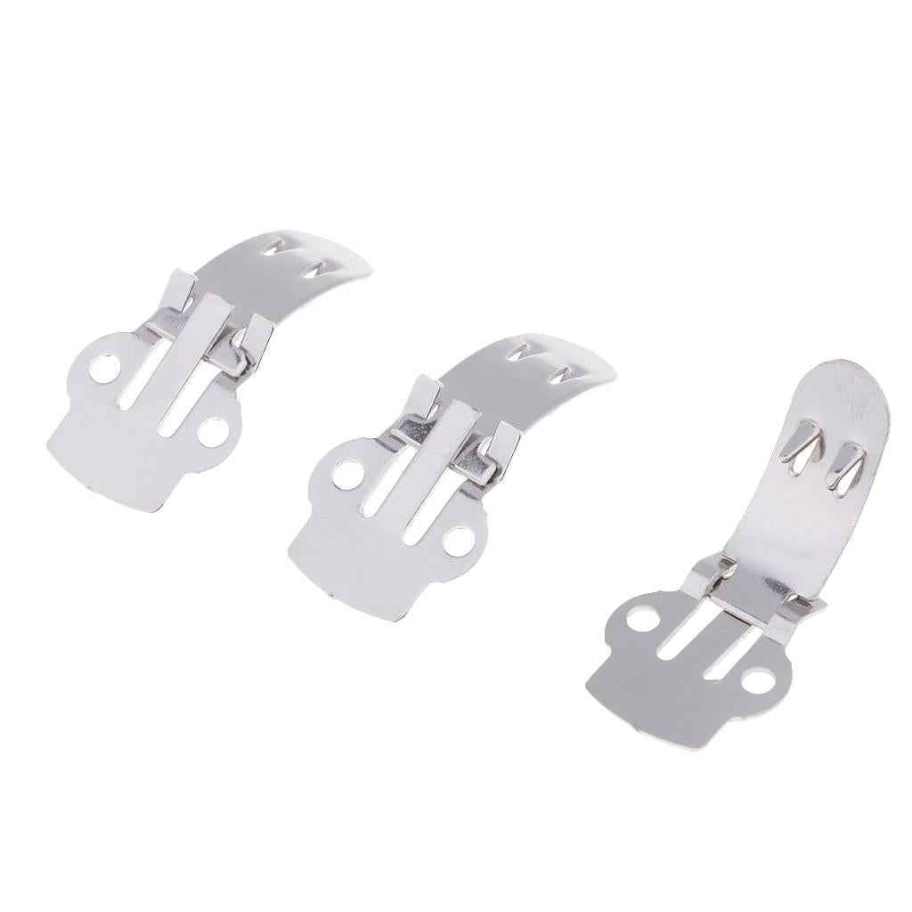 20 Pieces Stainless Steel Flat Blank Shoe Clips DIY Crafts Findings Medium