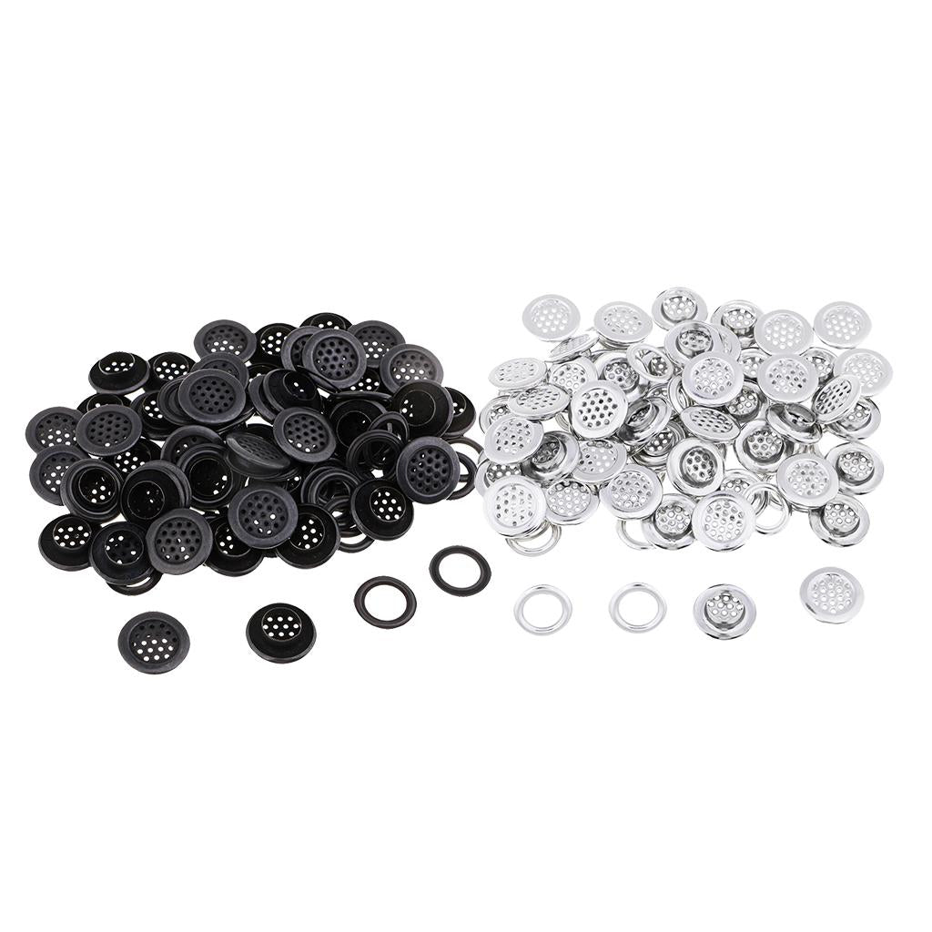 100 Sets 2 Colors Metal Eyelet with Washer for Luggage Clothes Accessories