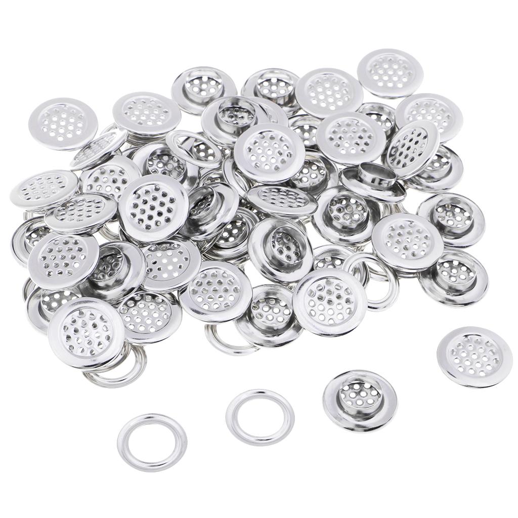 100 Sets 2 Colors Metal Eyelet with Washer for Luggage Clothes Accessories