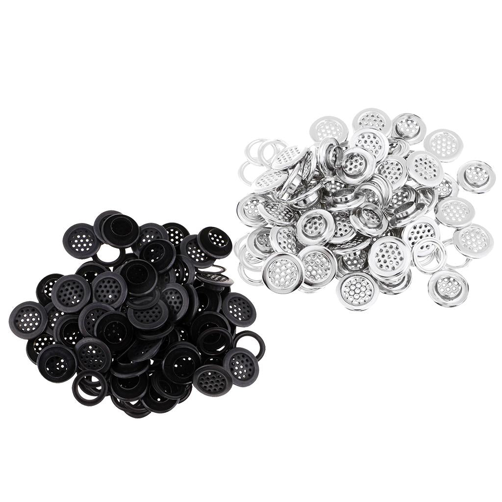 100 Sets 2 Colors Metal Eyelet with Washer for Luggage Clothes Accessories