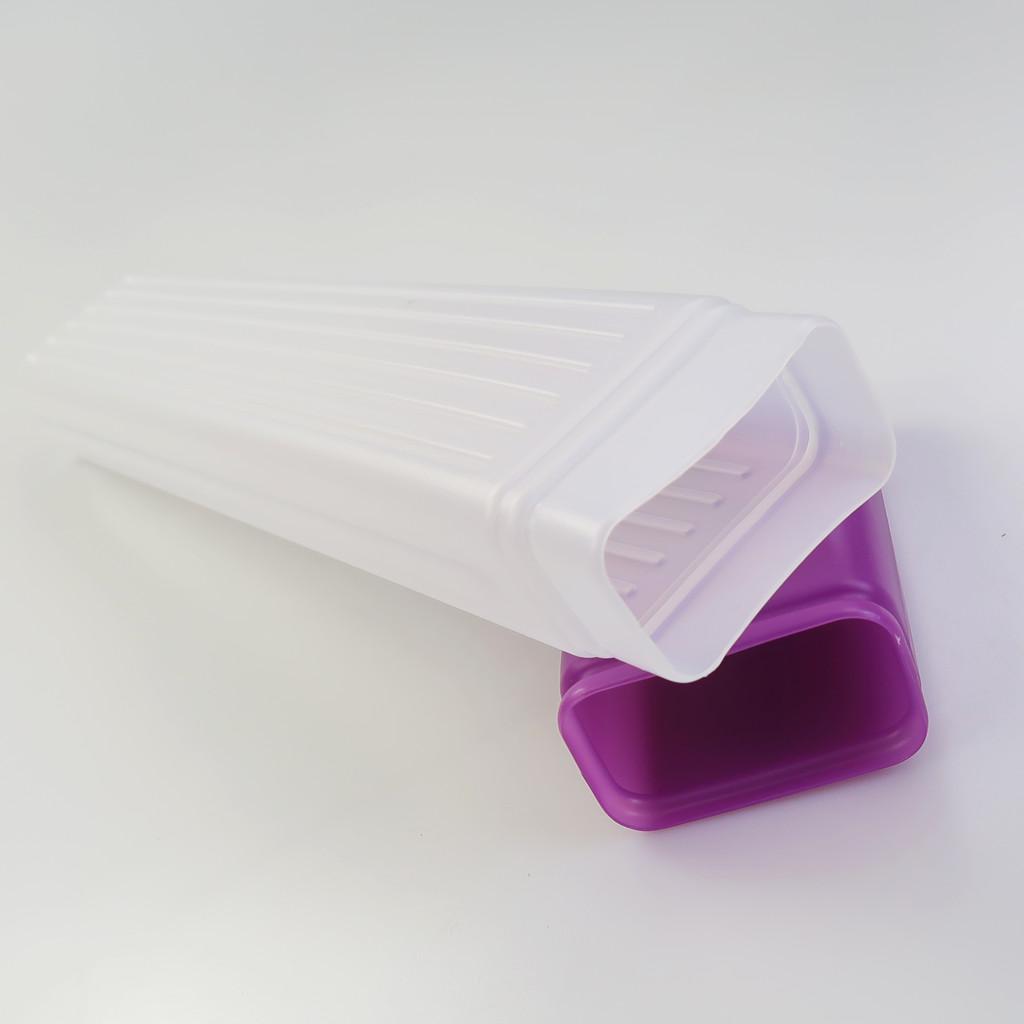 Plastic Knitting Needle Crochet Hook Tube Case Holder Storage Case Purple