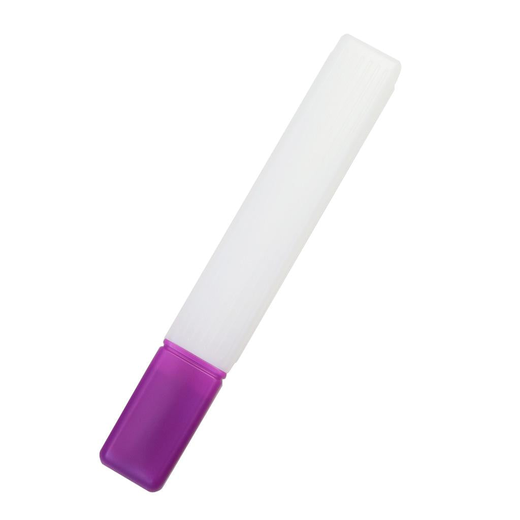 Plastic Knitting Needle Crochet Hook Tube Case Holder Storage Case Purple