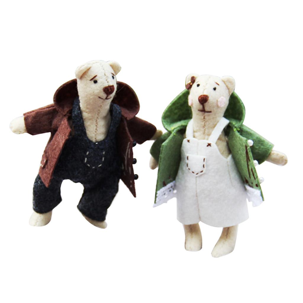 1 Set Non Woven Felt Applique Kit DIY Material Package Crafts Bear