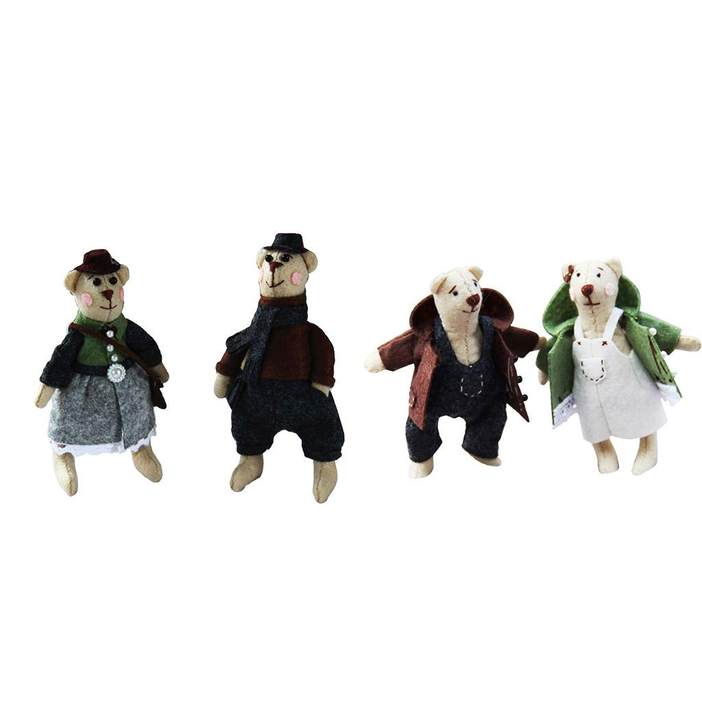 1 Set Non Woven Felt Applique Kit DIY Material Package Crafts Bear