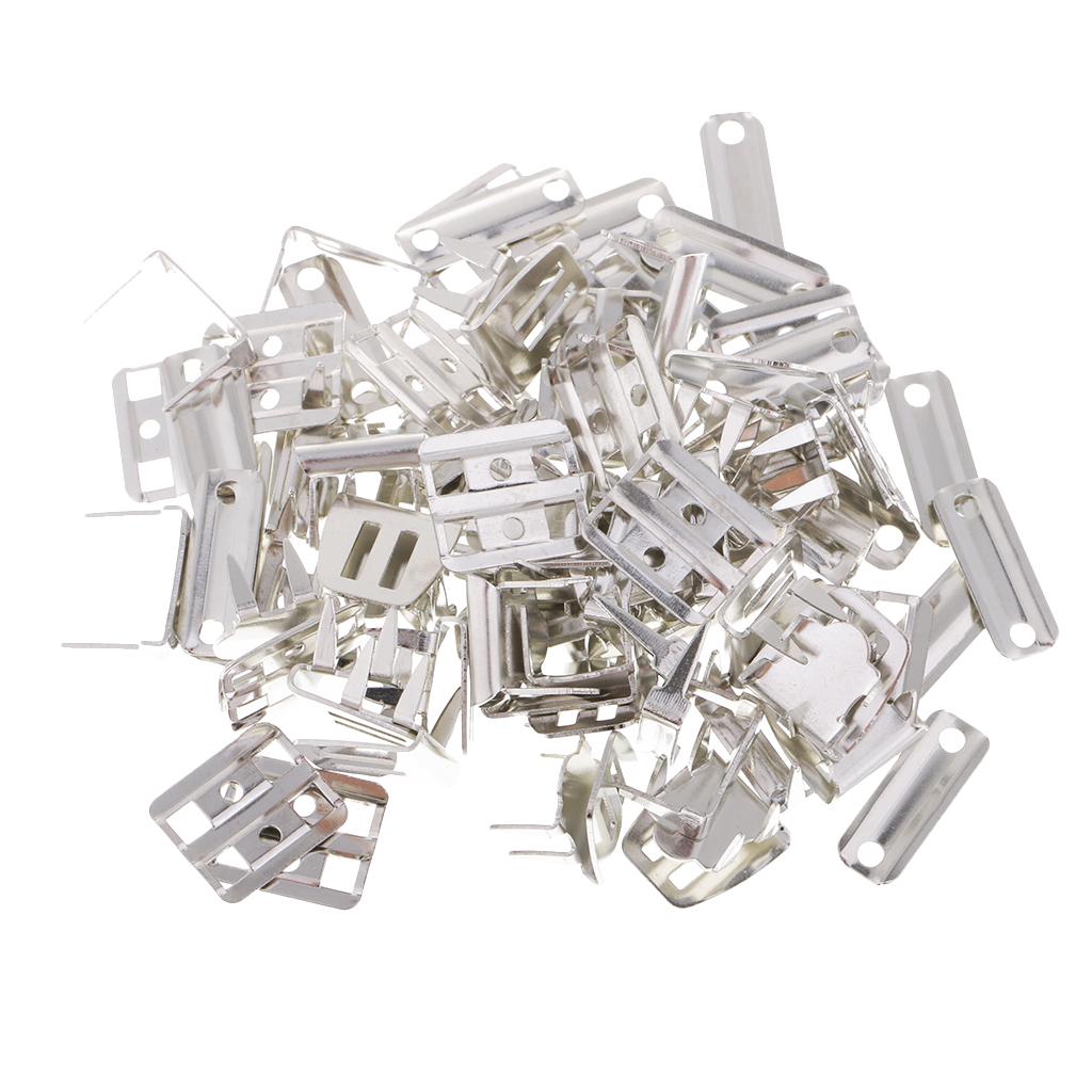20 Sets No-Sew Trouser Skirt Hooks and Eye Closure with Prong Silver
