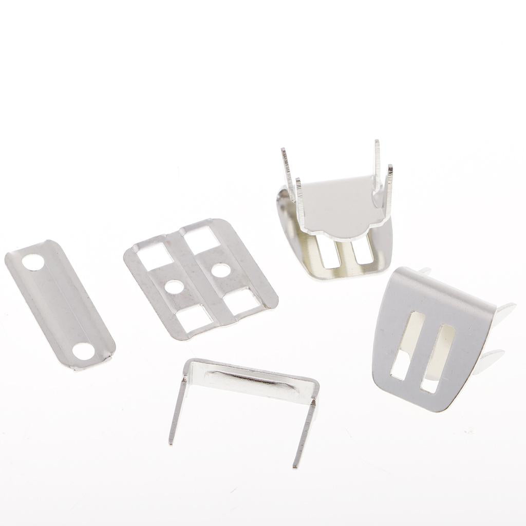 20 Sets No-Sew Trouser Skirt Hooks and Eye Closure with Prong Silver